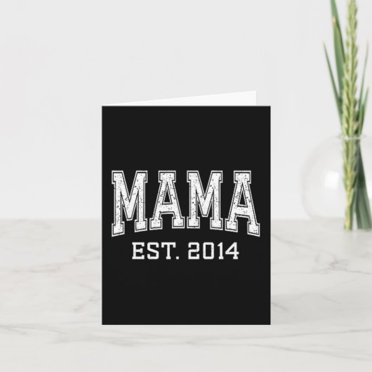 Mama Est 2014 Mom D Mothers Day Ized Premium Tri-b Kaart (Voorkant)