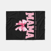 Mama est 2016 coquette roze strik retro moeder moe fleece deken (Voorkant (Horizontaal))
