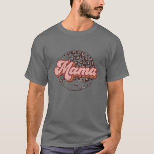 Mama Est 2022 New Mama Moeder Proud Mam Leopard T-shirt