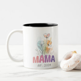 Mama Est 2024 Mothers Day Tweekleurige Koffiemok