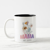 Mama Est 2024 Mothers Day Tweekleurige Koffiemok (Links)
