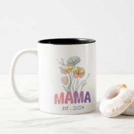 Mama Est 2024 Mothers Day Tweekleurige Koffiemok