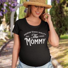 Mama est 2024 Nieuwe Moeder est 2024 Mama te worde T-shirt