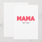 MAMA EST. 2025 – Aangepaste geschenken voor moeder Feestdagenkaart (Voorkant / Achterkant)