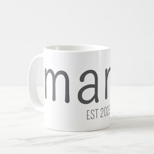Mama Est 2025 Custom Mug Koffiemok (Voorkant links)