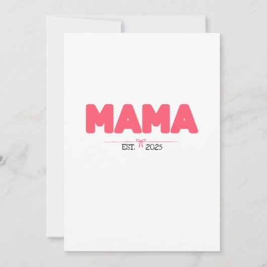 MAMA EST. 2025 – Douane Cadeaus voor Moeders Feestdagenkaart (Voorkant)