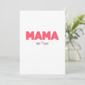 MAMA EST. 2025 – Douane Cadeaus voor Moeders Feestdagenkaart (Staand voorkant)