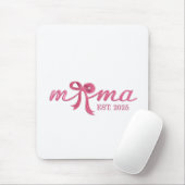 Mama Est 2025 Hot Pink Bow Coquette Moederdag Muismat (Met muis)