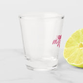 Mama Est 2025 Hot Pink Bow Coquette Moederdag Shot Glas (Links)