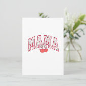 Mama est 2025 Moederdag Coquette boog Kaart (Staand voorkant)