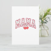 Mama est 2025 Moederdag Coquette boog Kaart (Staand voorkant)