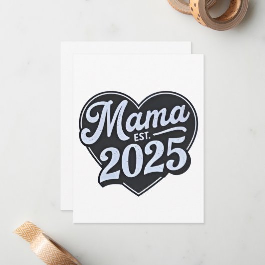MAMA est 2025 Moedersdag Moeder Wordt Notitiekaartje (Voorkant / Achterkant in situ)