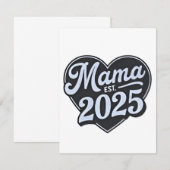 MAMA est 2025 Moedersdag Moeder Wordt  Notitiekaartje (Voorkant / Achterkant)