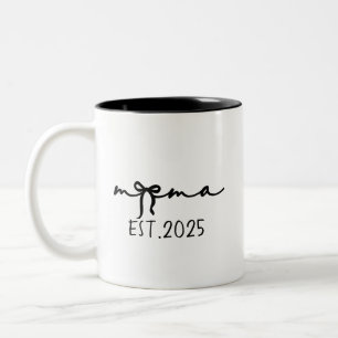 Mama Est 2025 , Persoonlijk,Mama Mok, Op Maat Tweekleurige Koffiemok