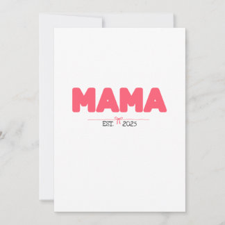 MAMA EST. 2025 – Persoonlijke Cadeaus voor Moeders Feestdagenkaart