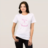 Mama Est.2025 shirt -Mother gift Pink Minimal -  (Voorkant volledig)