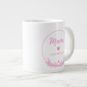 Mama Est.2025 shirt -Mother gift Pink Minimal -  Grote Koffiekop (Voorkant rechts)