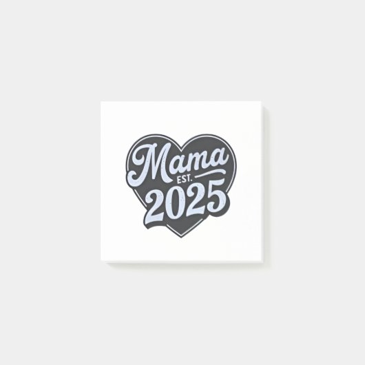 MAMA est 2025 Zwangerschap Moederdag Mom To Be Post-it® Notes (Voorkant)