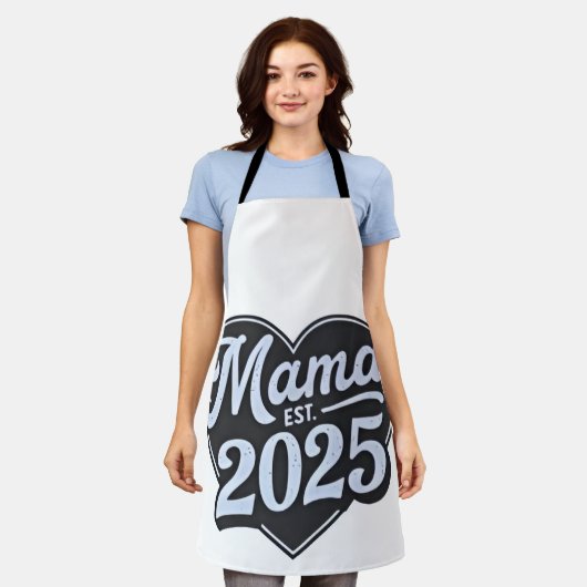 MAMA est 2025 Zwangerschap Moederdag Mom To Be Schort (Gedragen)