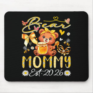 Mama Est 2026 Bloem Boord Vast Moederdag Beer Muismat
