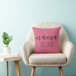 Mama Est. 2026 Mom To Be Minimalist Personalized  Kussen