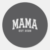 Mama Est 2028 Moeder D Moederdag Ized  Ronde Sticker (Voorkant)