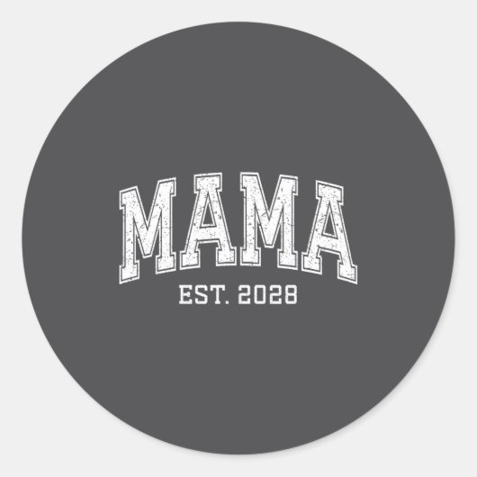 Mama Est 2028 Mom D Mothers Day Ized  Ronde Sticker (Voorkant)