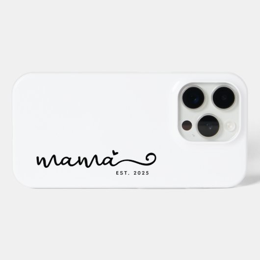 Mama Est. chique script Case-Mate iPhone Case (Achterkant (horizontaal))