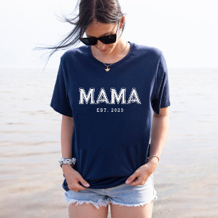 Mama EST Custom Gift voor mam T-shirt