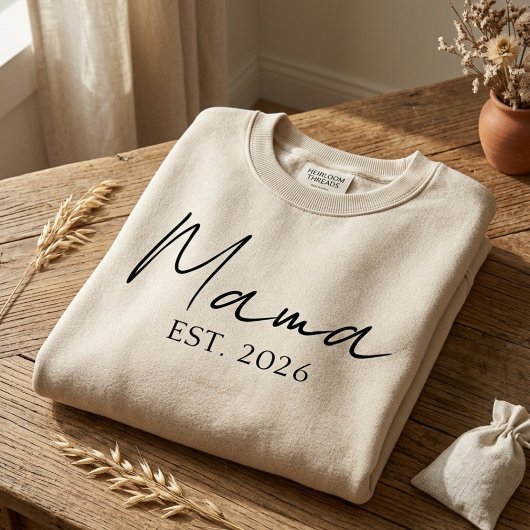 Mama Est Jaar Modern Moederschap Statement Trui
