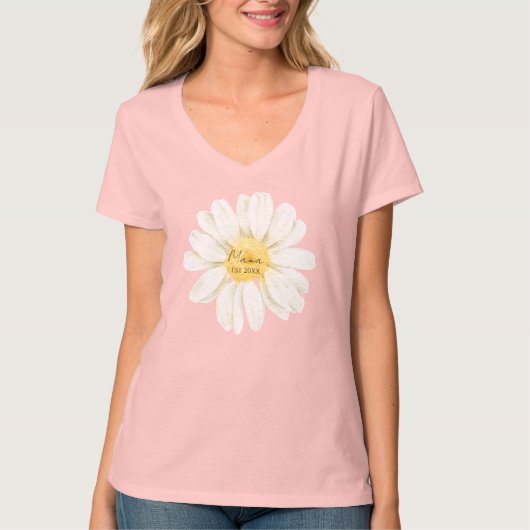 Mama Est - Madelief V-hals T-shirt (Voorkant)