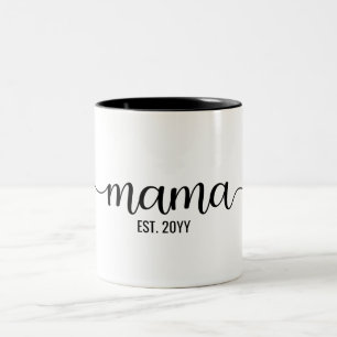 Mama Est, mam om te worden, Elegant Gifts voor mam Tweekleurige Koffiemok