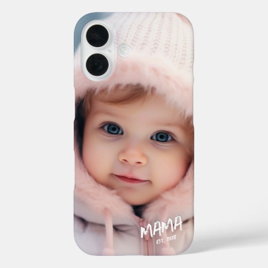 Mama Est Moeder Aandenken Foto Case-Mate iPhone Case (Achterkant)