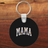 Mama Fall Yall Pumpkin Season Autumn Leaves Thanks Sleutelhanger (Voorkant)