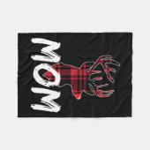 Mama Familie Matching Pyjama - Kerst Rood Neus De Fleece Deken (Voorkant (Horizontaal))