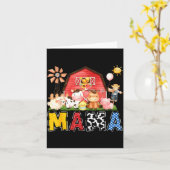 Mama Farm Cow Birthday Boy Matching Family Party  Kaart (Gele Bloem)
