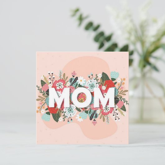 Mama Feestdagenkaart (Staand voorkant)