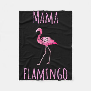 Mama flamingo zomer vogel tropisch dier fleece deken
