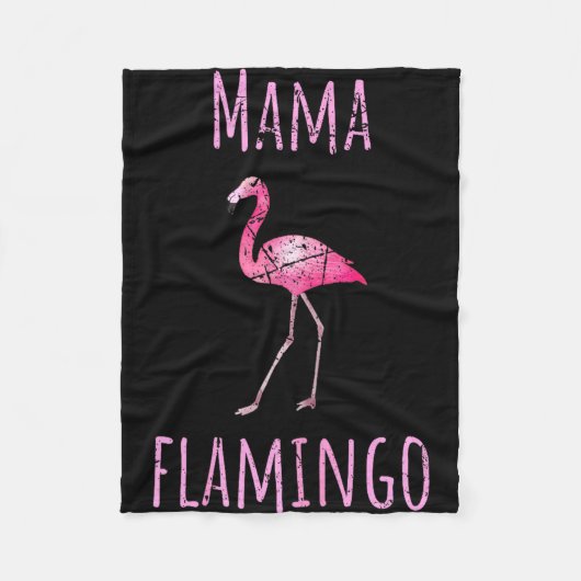 Mama flamingo zomer vogel tropisch dier fleece deken (Voorkant)