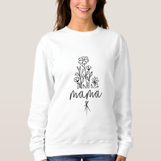 Mama Floral Boeket Sweatshirt - Comfortabele pasvo (Voorkant)