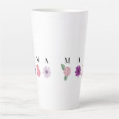 MAMA Floral Butterfly – Mother's Day Gift Latte Mok (Voorkant)