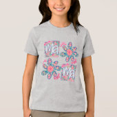 Mama: Floral Elegance in Preppy Style Tri-Blend Shirt (Voorkant)