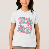 Mama: Floral Elegance in Preppy Style Tri-Blend Shirt (Voorkant)
