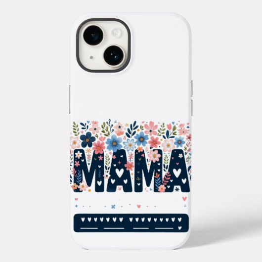 Mama Floral Heart – Boho Chic Mom Design Case-Mate iPhone Case (Achterkant)