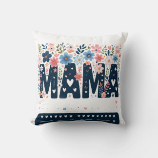Mama Floral Heart – Boho Chic Mom Design Kussen