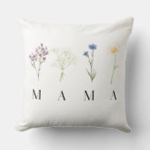 Mama Floral Pastel Botanical Mother's Day Gift Kussen (Voorkant)