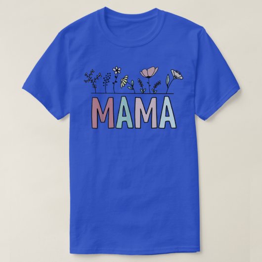 Mama Flower Plant  Retro mam Moederdag T-shirt (Design voorkant)
