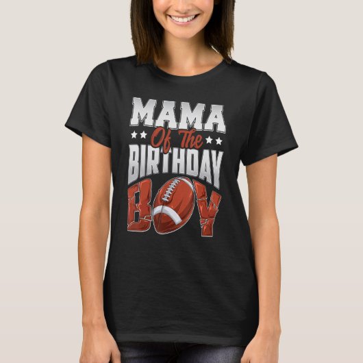 Mama Football verjaart Jongen Familie Baller per d T-shirt (Voorkant)