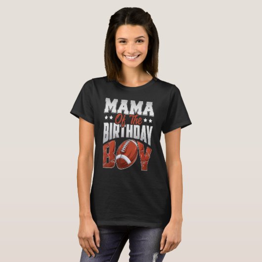 Mama Football verjaart Jongen Familie Baller per d T-shirt (Voorkant volledig)