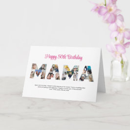 Mama Foto Collage Letter Cutout Mam Verjaardag Kaart
